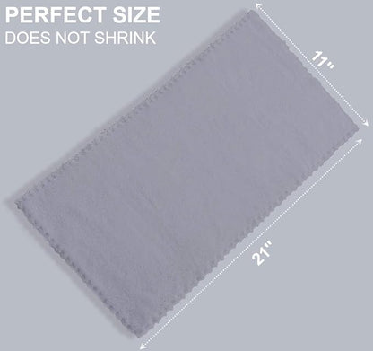 8 Pack Burp Cloths for Baby - 20" by 10" Ultra Absorbent Burping Cloth, Hand Washcloths, Newborn Towel - Milk Spit Up Rags - Burpy Cloths for Unisex, Boy, Girl - Burp Cloths Set (Grey)