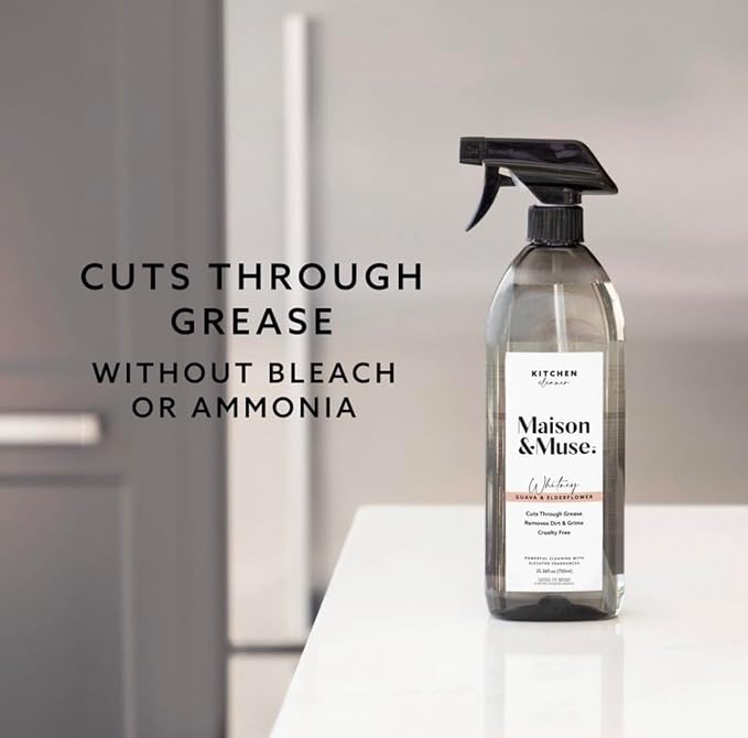 Maison & Muse Whitney Kitchen Cleaner, Guava & Elderflower Scent, Cuts Through Grease, 25.36 fl oz