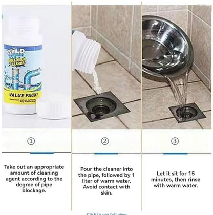 Drain Cleaner — Drain Powder, Powerful Sink and DrainCleaner Powder, Fast Foaming, Powerful Stain Removal (1 pcs)