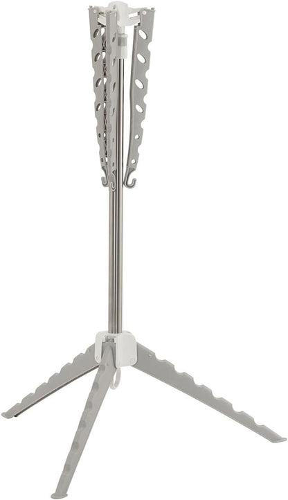 Household Essentials Grey 5006-1 Simple Indoor Tripod Clothes Drying Rack with Carrying Handle for Laundry, Small