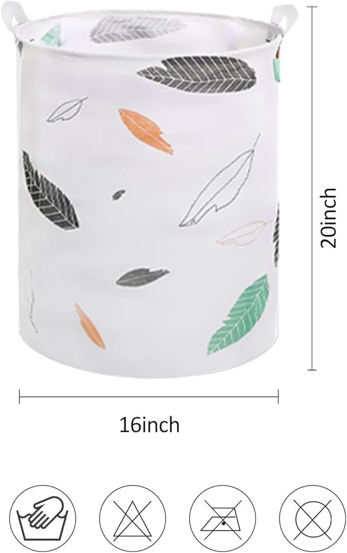 Collapsible Laundry Basket in Bedroom Waterproof Laundry Hamper in Bathroom Large Laundry Bag in College Dormitory Cloakroom Livingroom Nursery Organizer Toy Bin Autumn leaf-007