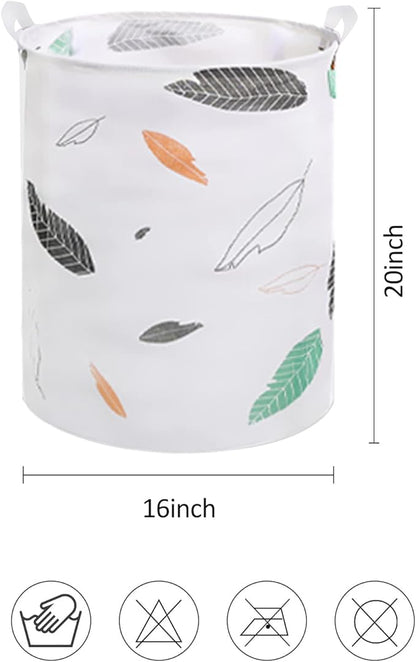 Collapsible Laundry Basket in Bedroom Waterproof Laundry Hamper in Bathroom Large Laundry Bag in College Dormitory Cloakroom Livingroom Nursery Organizer Toy Bin Autumn leaf-007
