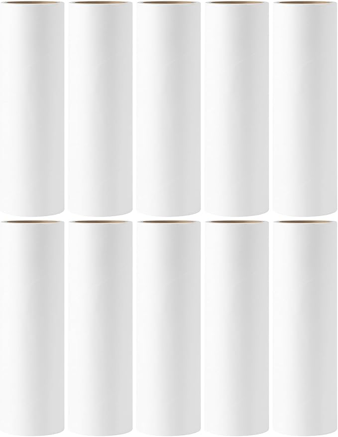 Lint Roller Refills 6.3 inch Great Value 10 Pack Extra Sticky Lint Remover Refills for Pet Hair Clothes Floor 6.3 inch Wide Lint Roller Replacement Refills