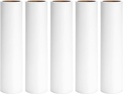 9.45 inch Large Lint Roller Refills for 9.4'' - 9.5'' Wide Lint Rollers for Pet Hair Extra Sticky Floor Lint Remover Refill 60 Sheets per Roll 5 Pack Total 300 Sheets