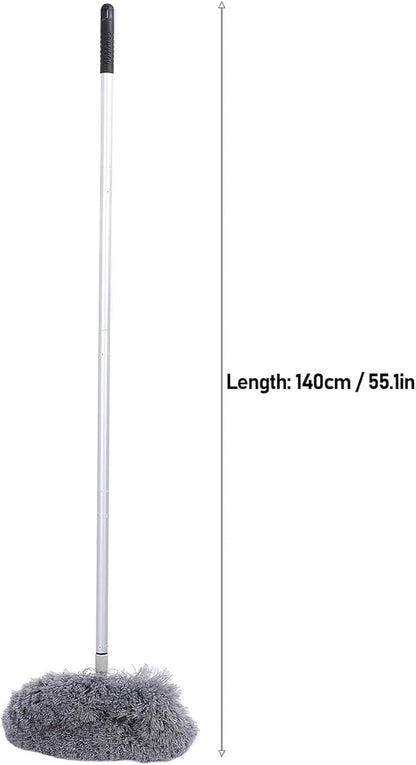 Extendable Long Handle, Ceiling Fan Blade Cleaning Tool Reusable Washable Microfiber Mop Microfibre Duster for high Ceilings, Cobweb Telescopic Extension Pole kit, Duster