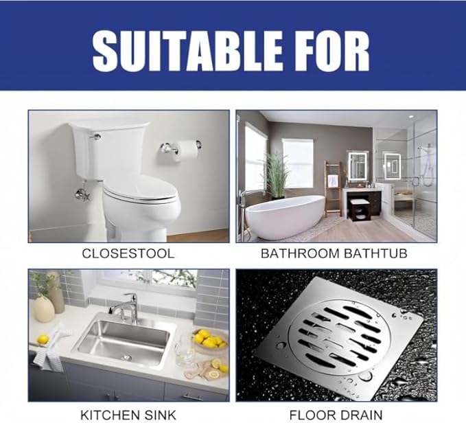 Strong Pipeline Dredging Agent, Powerful Pipe Dredging Agent for Kitchen and Toilet Pipelines, Drain Clog Remover, Toilet Cleaner Foam Powder,Fast-Acting Pipe Maintainer for Sink Bathtub Clogs