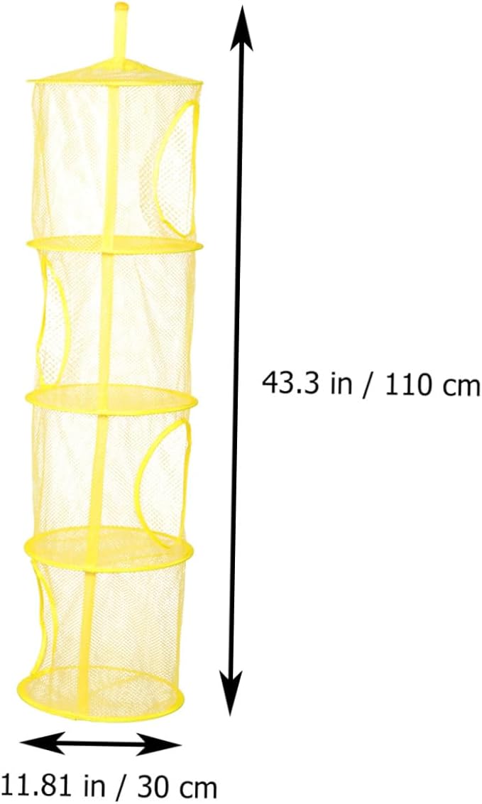 Unomor 1Pc Hanging Basket for Laundry and Storage Breathable Compartment Organizer Practical Underwear and Sock Drying Net Space Saving Design for Home Use