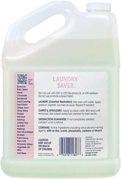 De-solv-it Laundry Saver Stain Remover - Powerful Laundry Stain Remover for Clothes - Gallon