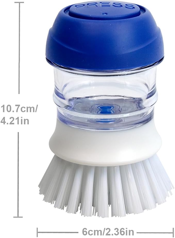 CELOX 2 Pack Dish Brush with Soap Dispenser for Kitchen Cleaning, Kitchen Brush for Dish Pot Pan Sink Cleaning