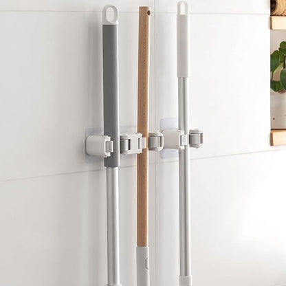 Broom Holder Wall Mount Mop and Command Broom Hanger Organizer Wall Mount Self Adhesive (Single Clip)