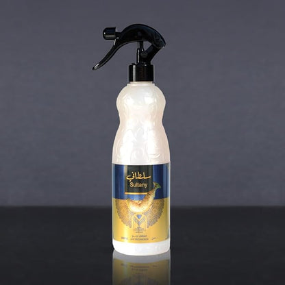 Almas Perfumes Sultany Air Freshener - 480 ML 16.9FL.OZ of Fabric spray - Natural Aged Oud Scent - Odor Fighting Room Spray - long lasting Aroma for home