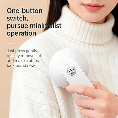 Rechargeable Fabric Shaver for Clothing 2026, Type-C Electric Lint Remover Sweater Fast Shaver for Pilling Clothes, Fuzz Fabric, Hairballs, Blankets, Home Decor (White)