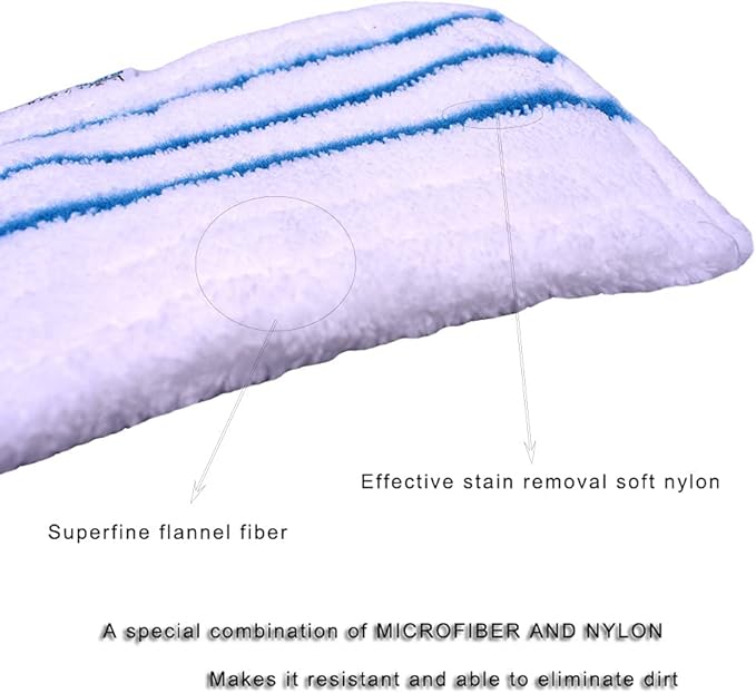 6 Pack Washable Mop Pads Replacements Compatible with Black + Decker Steam Mop (compares to SMP20). Fits: 1600 Series, HSMC1300FX HSMC1321 HSMC1361SGP BDH1855SM BDH1760SM BDH1765SM BDH1720SM BDH1725SM