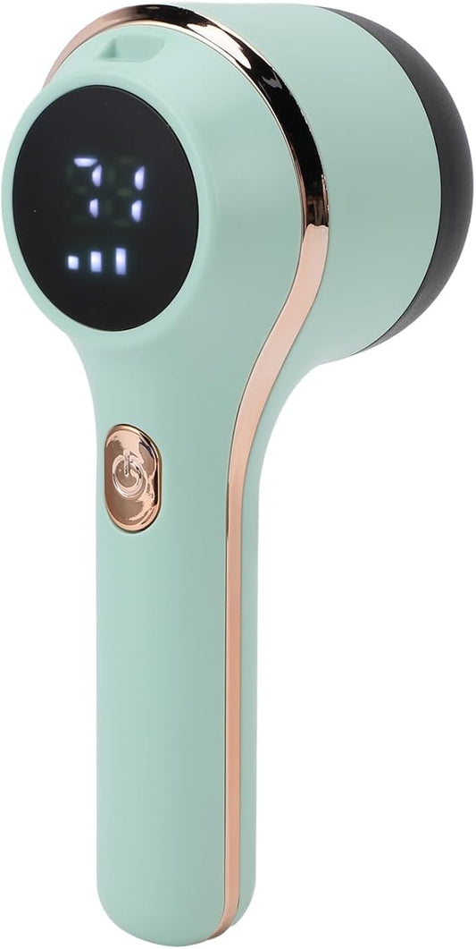 Fabric Shaver, Lint Remover Rechargeable, Electric Portable Sweater with 3 Speeds, Digital LED Display to Remove Pilling for Clothes, Furniture, Sweater, Couch, Blanket (Green)