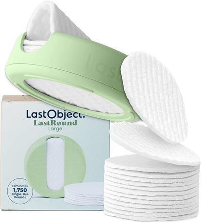 LastRound Reusable Makeup Remover Pads - 7 Washable Eco-Friendly Reusable Cotton Rounds for Face - Sustainable & Soft Cotton Face Pads for Facial Cleansing & Eye Makeup Removal - Travel Storage Case