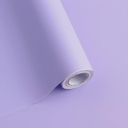 Safiyya 984.2"x17.7" Purple Wallpaper Peel and Stick Purple Contact Paper Solid Color Self Adhesive Removable Wallpaper for Bedroom Vinyl Rolls