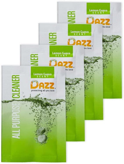 DAZZ Natural Cleaning Tablets - All Purpose Cleaner Refill Pack - Makes (4) 32oz Bottles - Just Add Water