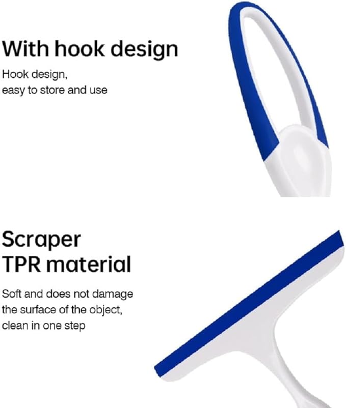 2Pcs Shower Squeegee, Squeegee for Bathroom, Glass, Shower Glass, Window, 9.8 "