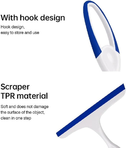 2Pcs Shower Squeegee, Squeegee for Bathroom, Glass, Shower Glass, Window, 9.8 "