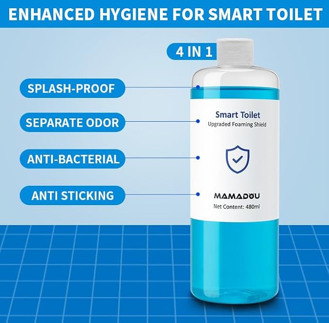 MAMADOU Toilet Foaming Shield 480ml 2Pack For Smart Toilet Cleaner Splash Control Deodorizing Foam Agent Stain-Resistant Easy Cleaning For Fresh Comfortable Bathroom Environment
