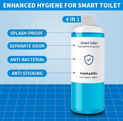 MAMADOU Toilet Foaming Shield 480ml 2Pack For Smart Toilet Cleaner Splash Control Deodorizing Foam Agent Stain-Resistant Easy Cleaning For Fresh Comfortable Bathroom Environment