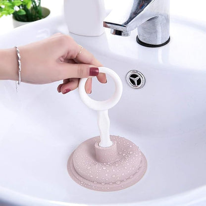 2pcs Handheld Suction Pipe Cleaner, Pipeline Dredging Tool Strong Suction Pp And Pe Material Easy To Use And Clean (pink)