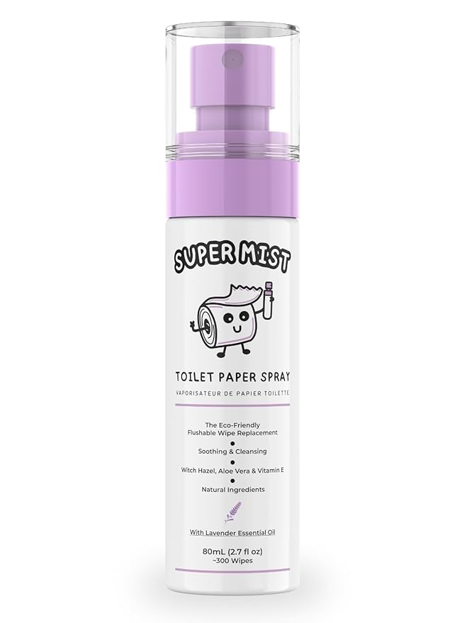 Toilet Paper Spray (2.7 fl oz/300+ Uses) - Upgrade Toilet Paper into a Gentle, Cleansing Wipe | A Better Toilet Paper Experience | Soothing Formula | Travel Friendly