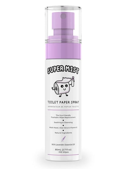 Toilet Paper Spray (2.7 fl oz/300+ Uses) - Upgrade Toilet Paper into a Gentle, Cleansing Wipe | A Better Toilet Paper Experience | Soothing Formula | Travel Friendly