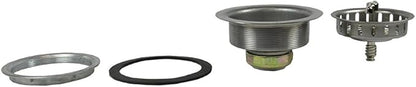 DANCO Twist Tight Kitchen Sink Strainer Assembly, 3-1/2 inch, Stainless Steel, 1-Pack (81077)