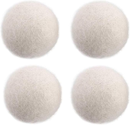 Generic Reusable Wool Dryer Balls Fabric Softener Ball Wool Laundry Ball Reducing Clothing Wrinkles,Saving Drying Time and Fabric Fluffier(4 pcs-no Pattern), AM17CD0AED1US*2