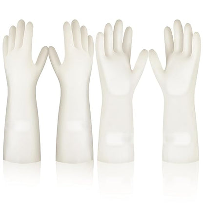 2 Pairs, 15 Inches, Nitrile Cleaning Gloves, Kitchen Dishwashing Gloves, Reusable, Durable, Water-Resistant, And Hypoallergenic (Small)
