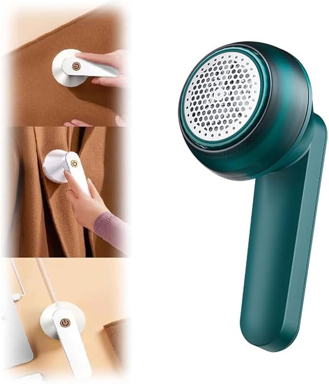 Rechargeable Fabric Shaver for Clothing 2026, Type-C Electric Lint Remover Sweater Fast Shaver for Pilling Clothes, Fuzz Fabric, Hairballs, Blankets, Home Decor (White)