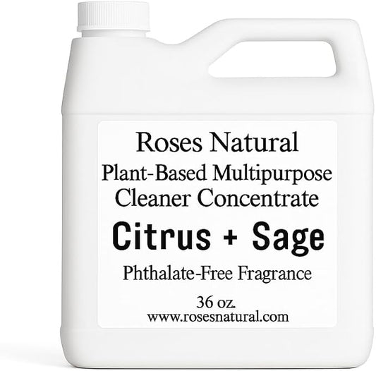 Multipurpose Cleaner Concentrate, 36 oz | Plant-Based, Non-Toxic, Biodegradable | Streak-Free Cleaning for Kitchen, Bathroom, Glass & Floors (Citrus + Sage)