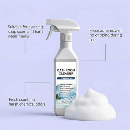 Scale Remover Bathroom Cleaner, Bathroom Cleaner Foam Spray for Tiles, Glass, Stainless, Steel, Acrylicand Natural Stone, 100ml (2)