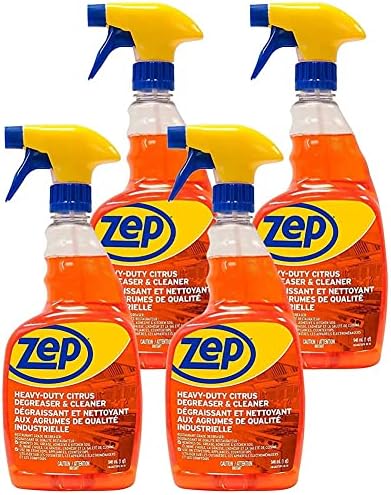 Zep Heavy-Duty Citrus Degreaser and Cleaner - 32 Ounce (Case of 4) CACIT324 - Restaurant Grade Degreaser and Cleaner Removes Oil, Grease, Adhesive, and Kitchen Soil