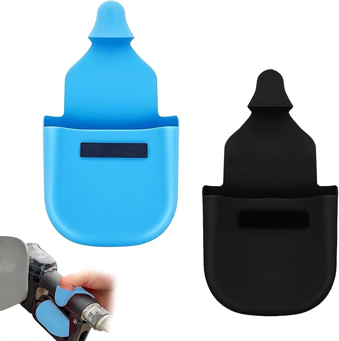 2 Pcs Gas Pump Glove,Gas Gloves For Gasoline,Safe Silicone,Pump Pal For Gas,Fuel Gloves,Protect Hands From Filthy,Reusable Glove Magnetic Durable And Universal（Black&blue）