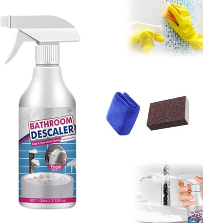 Bathroom Descaler Cleaner, 2025 Upgraded Multipurpose Stubborn Stains Cleaner, Bathroom Descaler Cleaners, Bathrooms Cleaning Foam Spray for Kitchen Bath Sink Glass (1) (1)