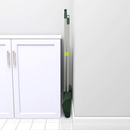 Pine-Sol Broom and Dustpan Set for Home - Both Indoor, Outdoor and Wet or Dry Use – Upright Standing Combo with Adjustable Handle for Comfort