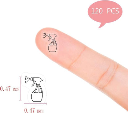 Spray Bottle Planner Stickers, 120 Clear Cleaning Day Designer Labels Scrapbooking Crafting Sticker