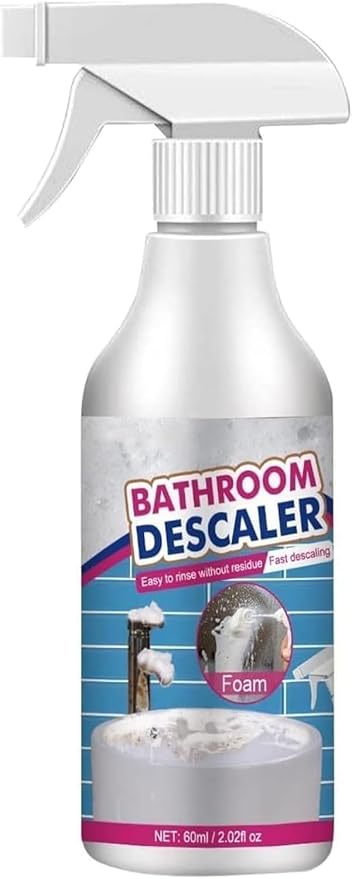 Bathroom Descaler Foam Cleaner,Multipurpose Bathroom Foam Cleaner Stubborn Stains Cleaner, Bathrooms Descaler Cleaner Spray, All Purpose Rinse Cleaning Foam for Bathrooms (1)