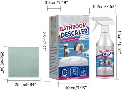 2025 New Bathroom Descaler Foam Cleaner, All Purpose Rinse Cleaning Foams Spray, Stubborn Stains Cleaner, Suitable for Faucets Bathtubs Tiles Glass (4pcs)