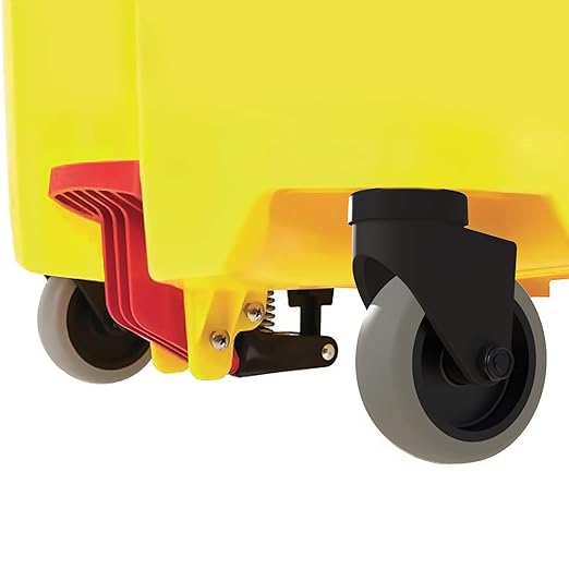 AAGUT Mop Bucket Casters Replacement 3" Set of 16 Swivel Bayonet Caster Non-Marking Thermoplastic Rubber Wheels Compatible with Rubbermaid Models& Wavebrake