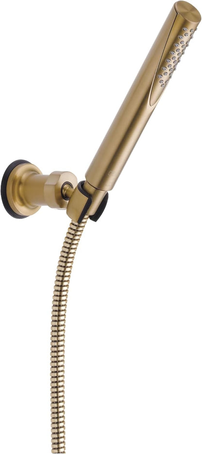 DELTA FAUCET Trinsic Single Spray Wall-Mount Hand Shower, Hand Held Shower with Hose, Gold Handheld Shower Head, Hand Shower, Handheld Shower, Champagne Bronze 5585-CZ