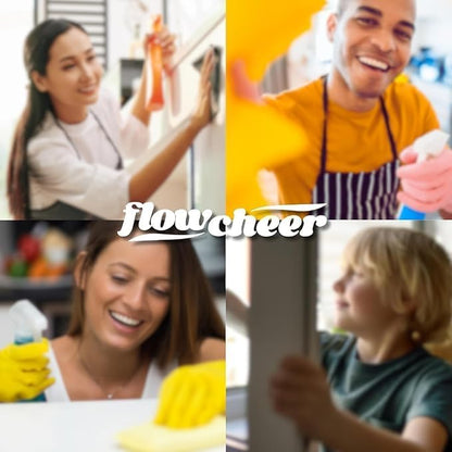 flowcheer Free & Clear All Purpose Cleaner Refills – Non-Toxic Multi-Surface Cleaning Tablets (12 Pack) Makes 192 Fl Oz Spray Cleaner for Home & Kitchen – Unscented