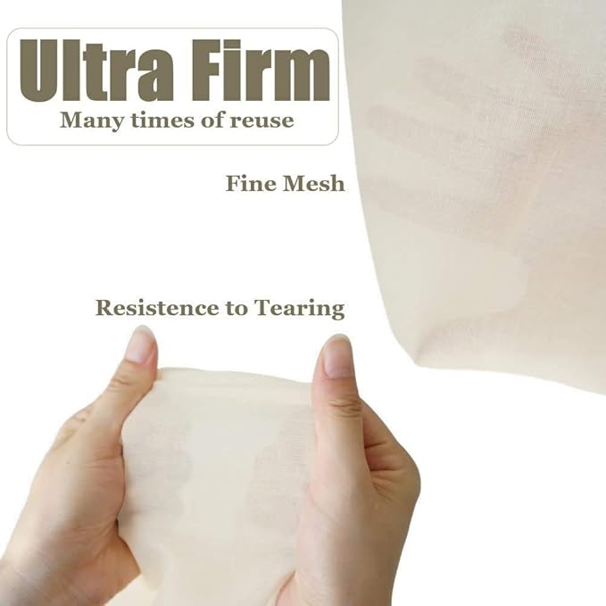 Cheesecloth Bags for Straining,Reusable Cold Brew Coffee Cheese Cloths Strainer,Large Nut Milk Tea Juice Bag,100% Natural Cotton Fine Mesh Filter Bags (Small, 8 Pack)