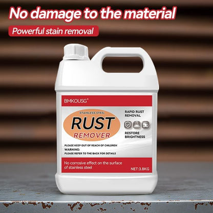 Stainless Steel Rust Stain Remover & Cleaner 1 Gallon- Quickly Cleans Stainless Steel Appliances, Furniture, Commercial Equipment, Grills, Sinks, and Tools | Powerful & Safe Metal Rust Remover