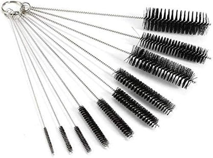 10pcs Refrigerator Condenser Cleaning Brush Clothes Dryer Lint Vent Cleaner Brush Foldable Washing Machine Home Brush Black