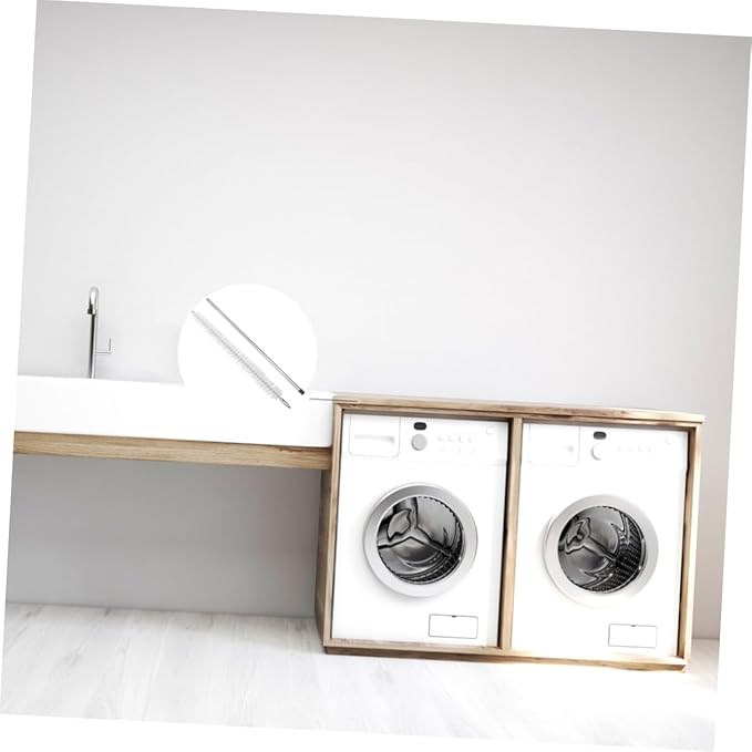 1pc Long Handle Washing Machine Cleaning Brush Dryer Vent Cleaner Lint Brush for Dryer Vent Home Cleaning Tool Stainless Steel Rod