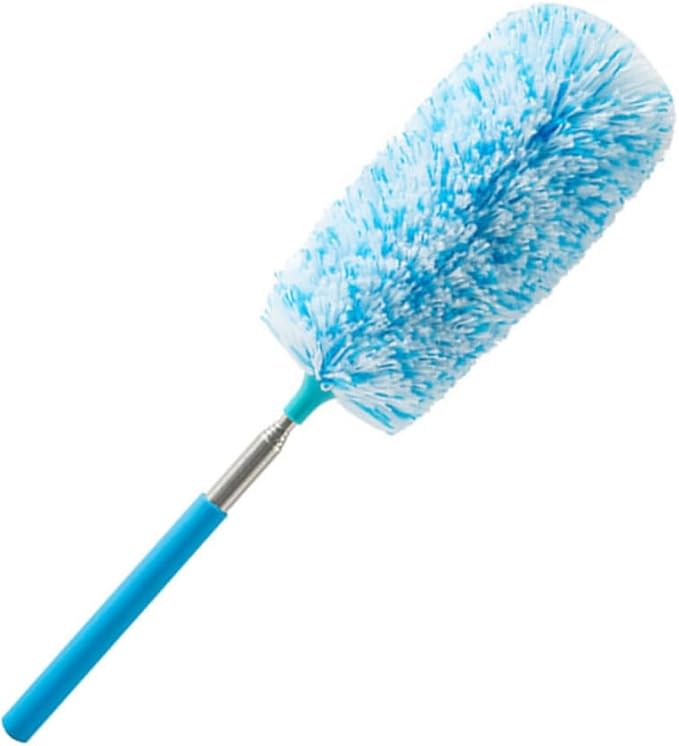 Extendable Microfiber Duster with Bendable Head Household Cleaning Tool for Dusting Blinds Furniture and Windows Material for Long Term Use