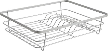 Dish Drying Rack 3 Piece Dish Drainer with Drainboard Set for Kitchen Counter ✅– Dish Rack with Removable Utensil Holder & Swivel Spout for Countertop ✅– DishRack for Plates, Cups & More, Silver